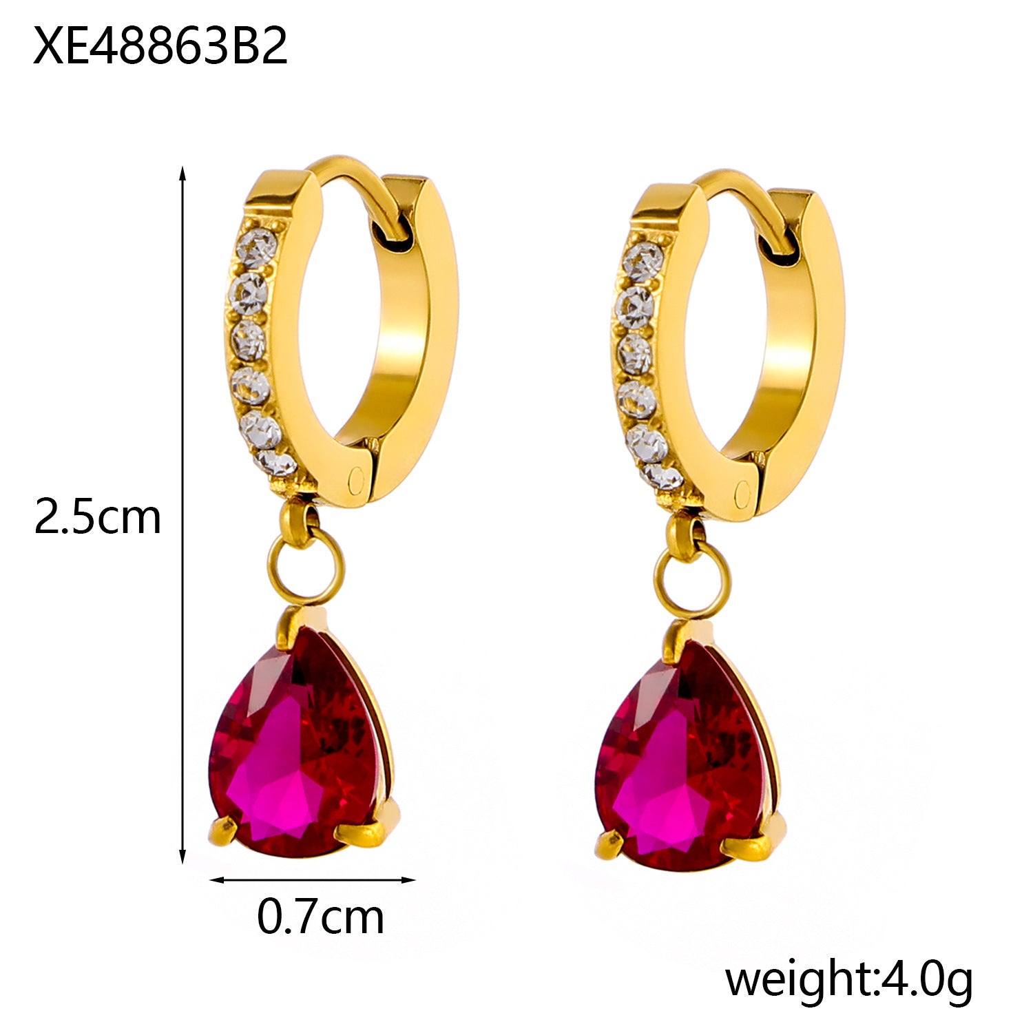 Birthstone Drop Earrings