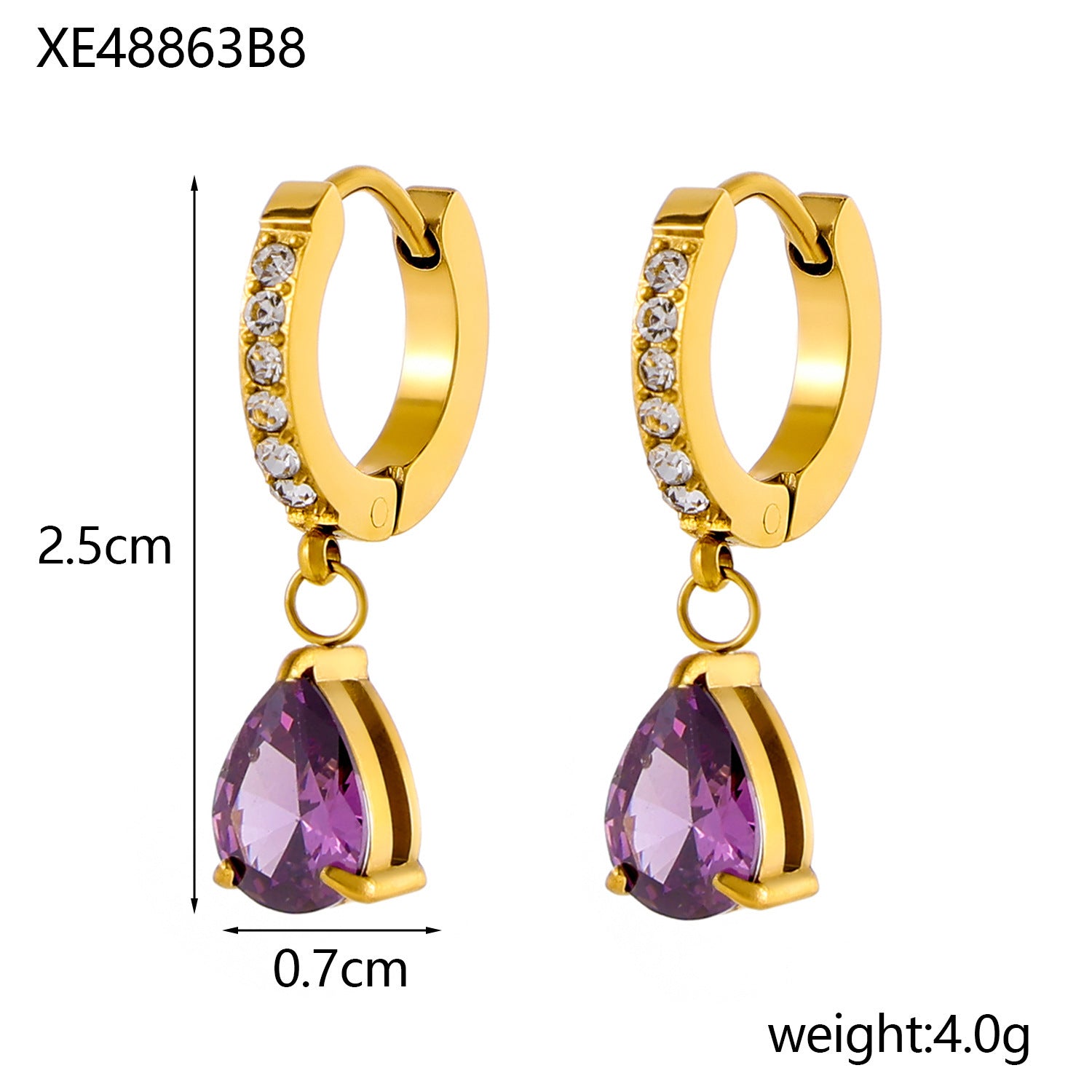 Birthstone Drop Earrings