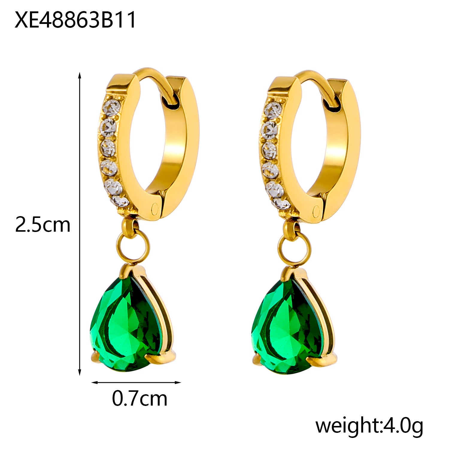 Birthstone Drop Earrings