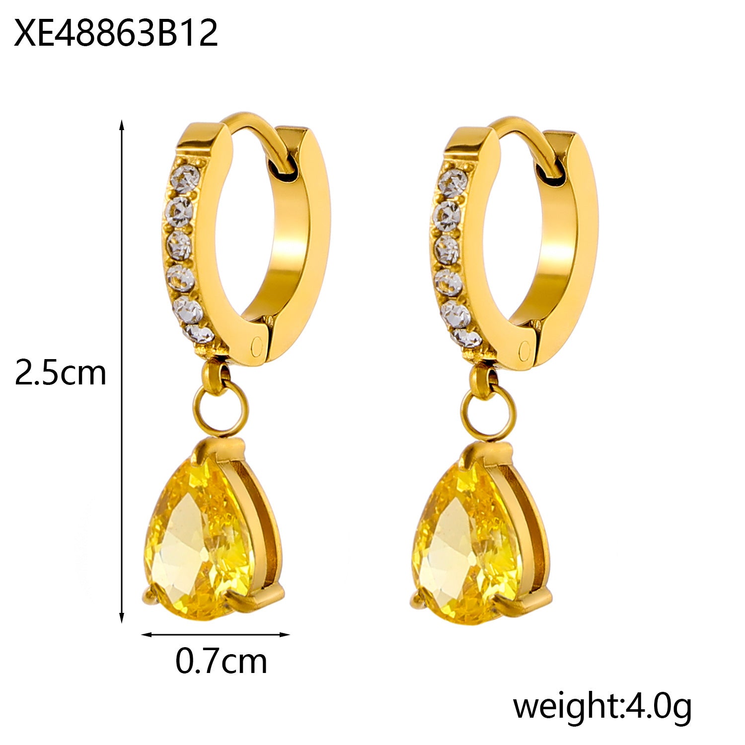 Birthstone Drop Earrings