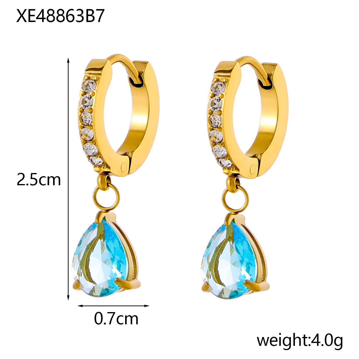 Birthstone Drop Earrings