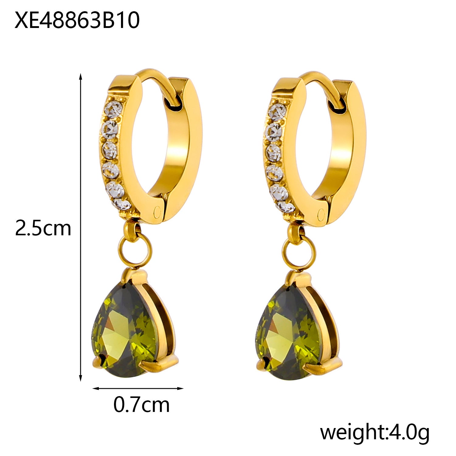 Birthstone Drop Earrings