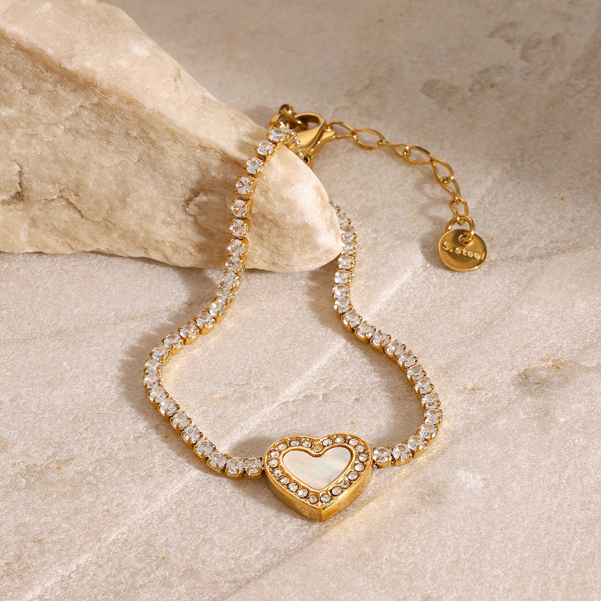 Cameron Heart Tennis Bracelet