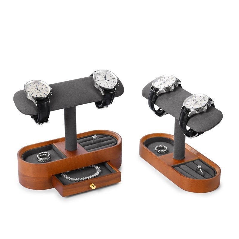 Alder Wood Watch & Jewelry Display Stand