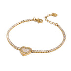 Cameron Heart Tennis Bracelet
