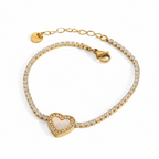 Cameron Heart Tennis Bracelet