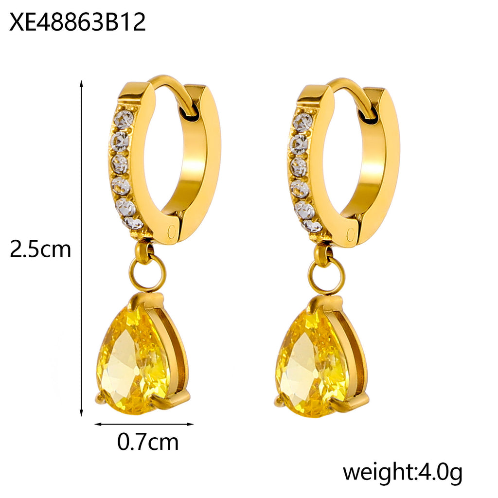 Birthstone Drop Earrings