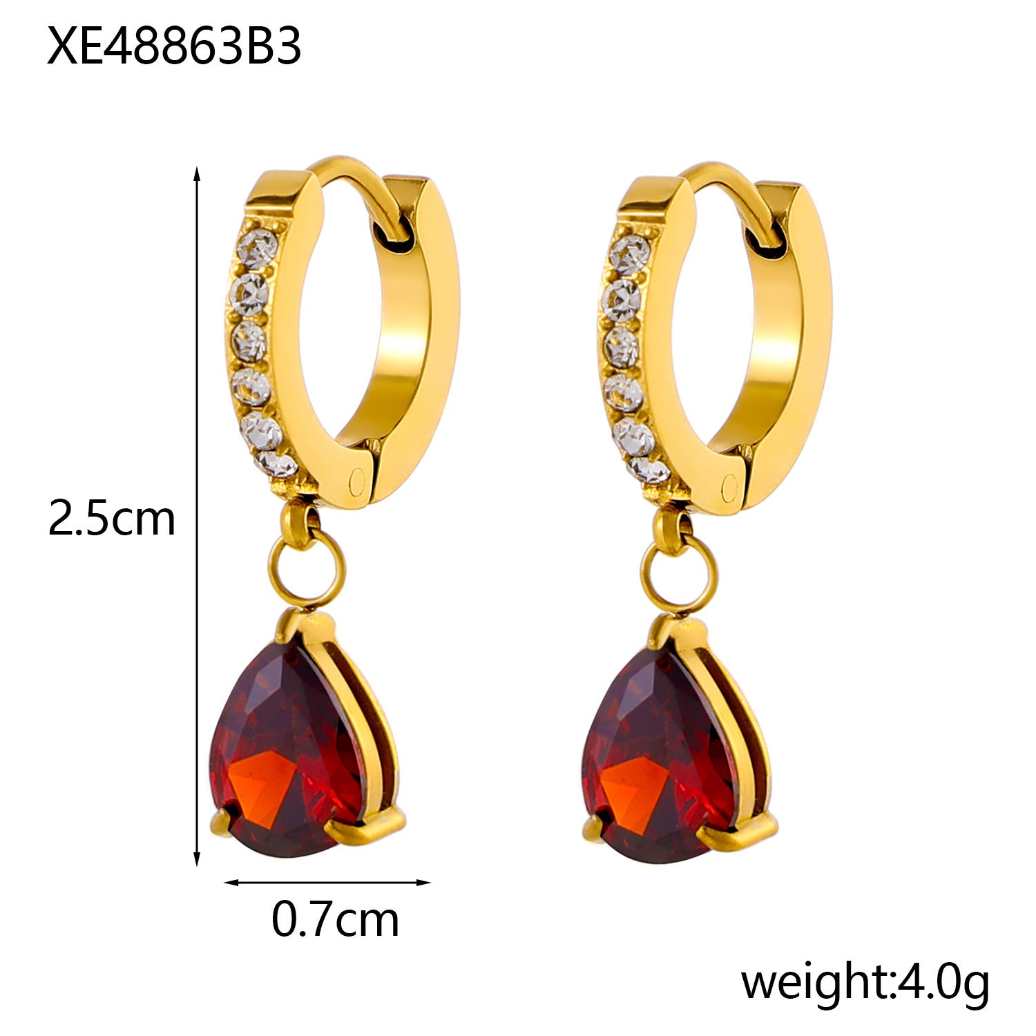 Birthstone Drop Earrings