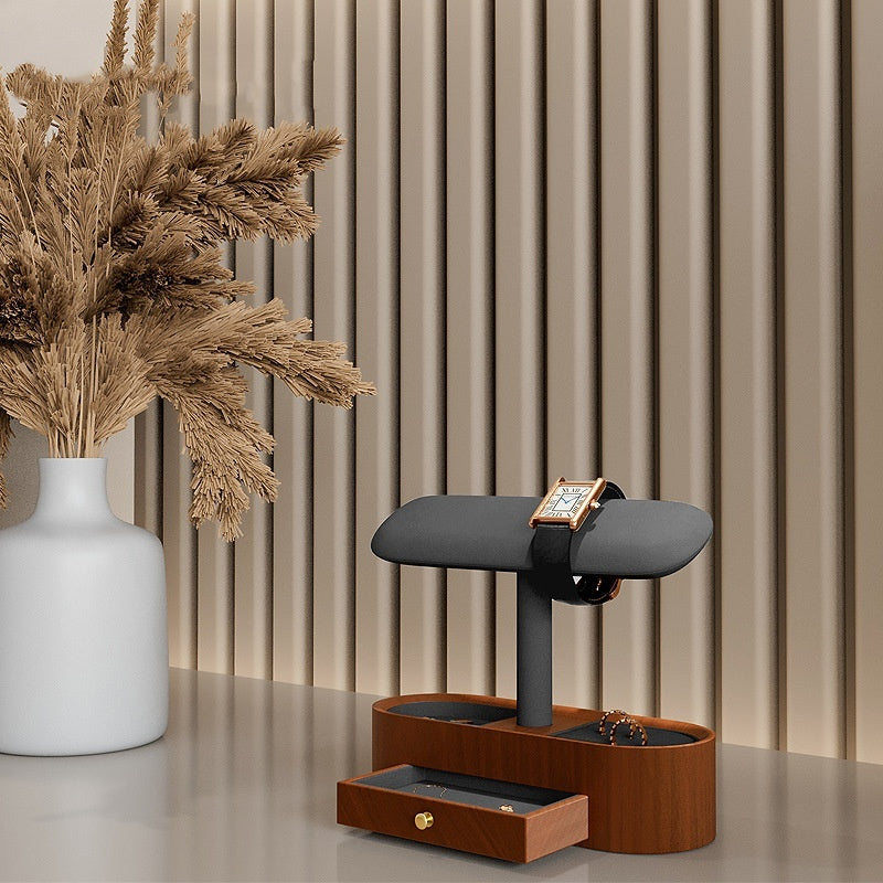 Alder Wood Watch & Jewelry Display Stand