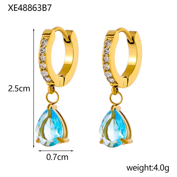 Birthstone Drop Earrings