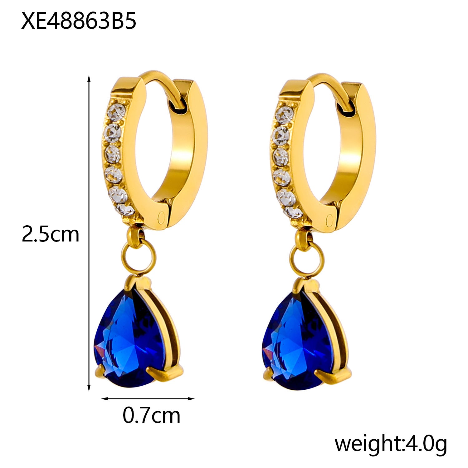Birthstone Drop Earrings