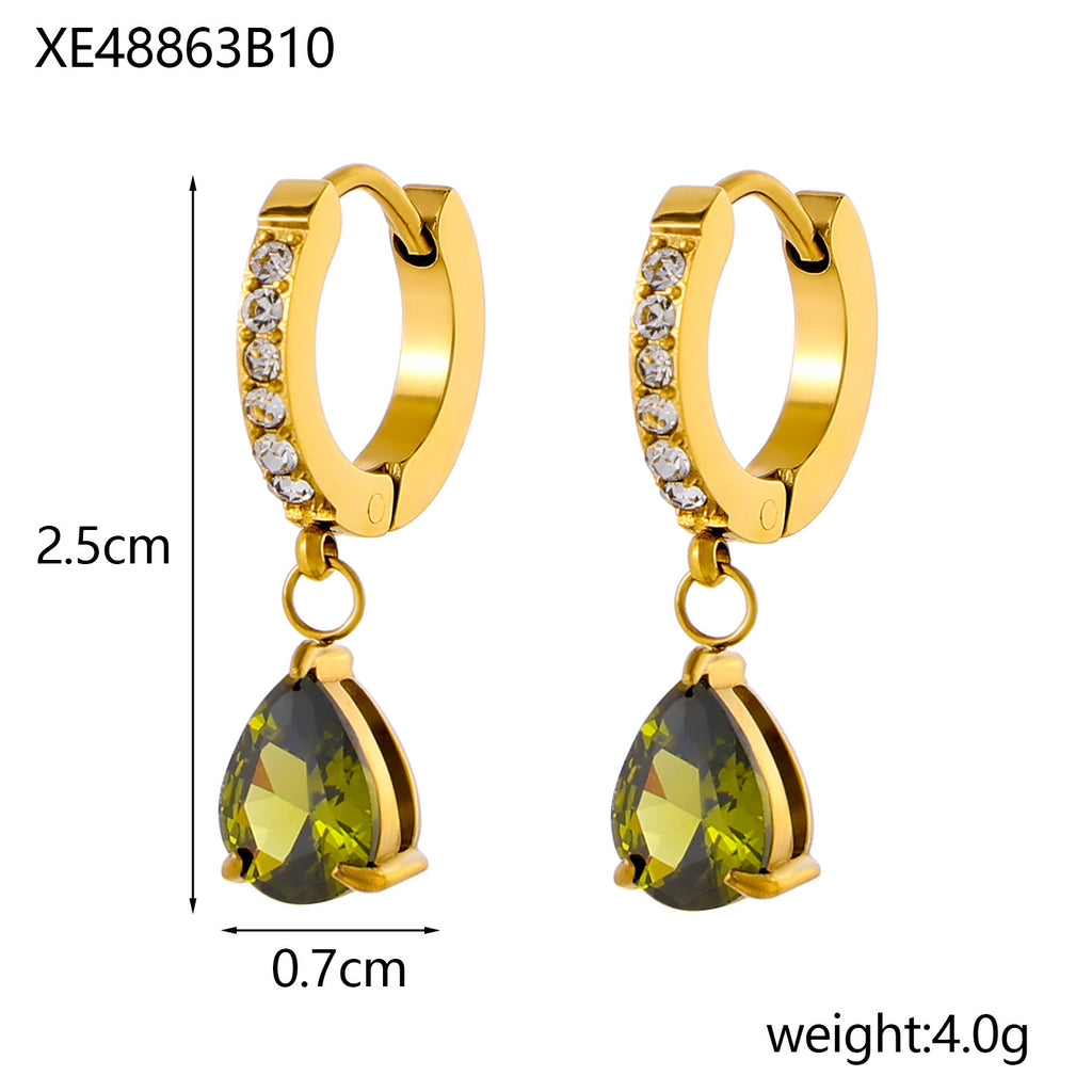 Birthstone Drop Earrings